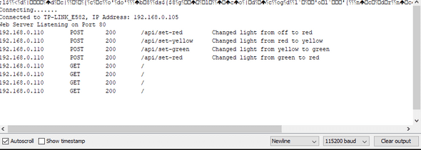 Serial Server Output